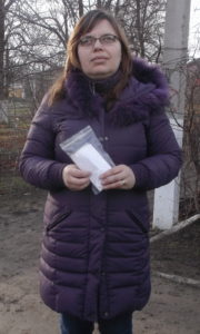 Moldovan woman with her new glasses