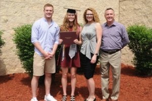 Reagan with her family on graduation day.